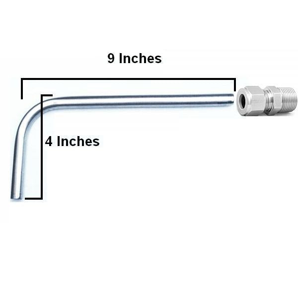 Dip Tube with Compression Fitting for Keg or Kettle 1/2 - Stainless S