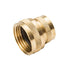 1/2" Female NPT to 3/4" Female Garden Hose Swivel Fitting - Brass, Knurled